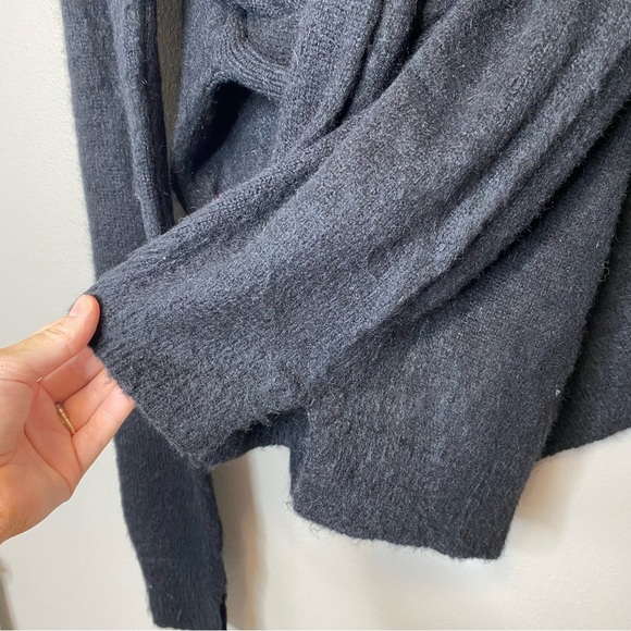 ROKH Double Tie Front Sweater in black size small - Picture 6 of 13